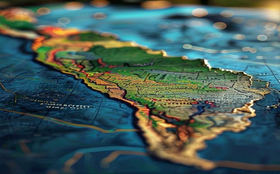 Map of LATAM with case study locations